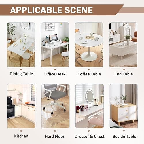 LovePads Clear Desk Mat 16 x 36 Inch, 1.5mm Thick Clear Table Protector, Waterproof Plastic Table Cover Protector, PVC Desk Protector Mat, Vinyl Desk Cover for Desktop, Coffee & Dining Table thumbnail 7