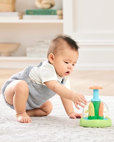 Skip Hop Press & Spin Baby Toy, Farmstand What's Poppin Corn Spinner thumbnail 9