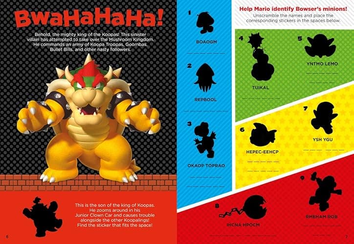Super Mario Official Sticker Book: An official Mario sticker activity book – perfect for kids and fans of the video game! thumbnail 4