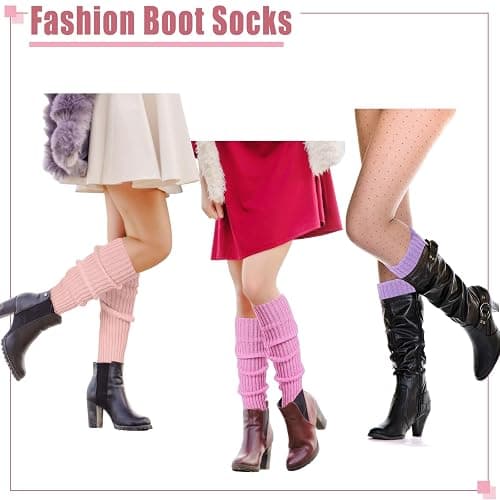 Sintege 6 Pairs Kawaii Leg Warmers Japanese Style Knitted Loose Socks Leg Warmers for Girls Women Lolita Costume School thumbnail 5