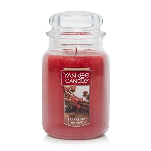 Yankee Candle Scented Candle, Sparkling Cinnamon, Original Large Jar Candle, 110-150 Hours of Burn Time, 22 oz. - Image 1