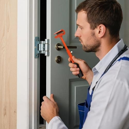 dirnatel Hinge Gap Adjustment Wrench Tool Set, Upgraded 0.55-0.98 Inch Door Hinge Repair Spanner Key for Round Bolt Standard Gauge with 4-way Multi-Functional Utilities Key, Orange thumbnail 7