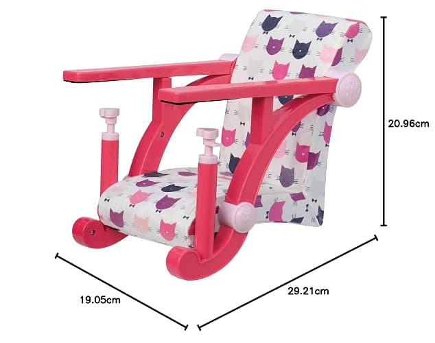 Our Generation – 18-Inch Doll Accessories – Toy High Chair – Booster Seat – Pretend Play 3+ Years – Let's Hang Clip – On Chair – Cat Print thumbnail 3