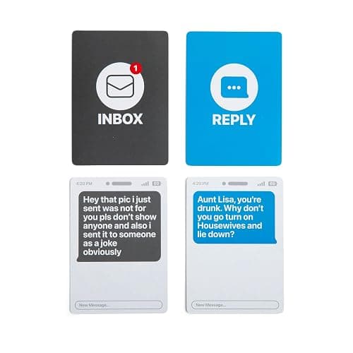 New Phone, Who Dis? by Relatable – Offline Text Message Party Game - Spicer Edition Party Game, Funny Social Icebreaker for Groups, and Summer Fun for Game Night, Includes 50 Inbox & 250 Reply Cards thumbnail 8