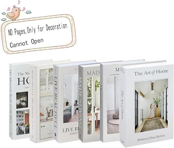 6PCS Decorative Books for Coffee Table-Faux Books for Decoration-Coffee Table Decor-Hardboard Fake Decorative Book for Bookshelf Home Decor Display thumbnail 2