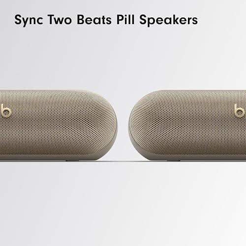 Beats Pill - Portable Bluetooth Speaker- Up to 24H Battery Life, Water Resistant, Bluetooth, Apple & Android Compatible, Seriously Loud Sound for Home, Outdoor and Travel- Champagne Gold thumbnail 6