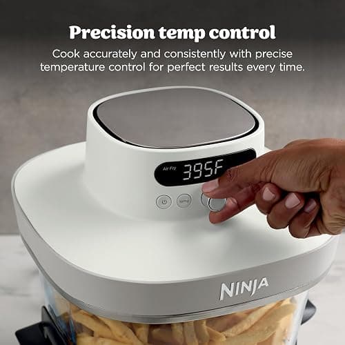 Ninja Crispi Pro 6-in-1 Glass Air Fryer | With Nontoxic, 6qt & 2.5qt Containers & Lids | Microwave, Freezer, Dishwasher Safe | 450°F Max Temp | 1800 Watt | Bone | AS101LG thumbnail 4