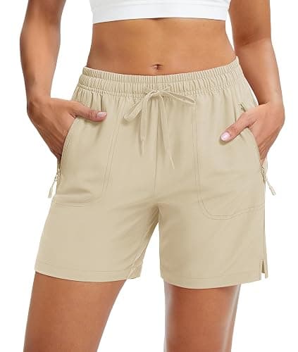 MAGCOMSEN Women's 5" Hiking Shorts UPF 50+ Quick Dry Lightweight Athletic Running Golf Summer Casual Shorts with Pockets - Image 1