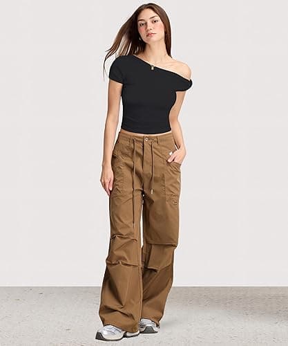 Curvphilo Women Summer Off Shoulder Tops Y2K Going Out T Shirts Double Lined Crop Top Fashion Clothes Trendy Outfits thumbnail 9