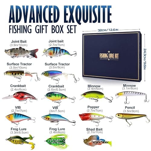 Fishing Lures Kit for Bass, 15PCS Swimbaits Crankbaits Fishing Tackle Set | Bass Fishing Lure Kit, Multi Jointed Swimbaits and Soft Baits for Trout Pike Freshwater Fishing thumbnail 4
