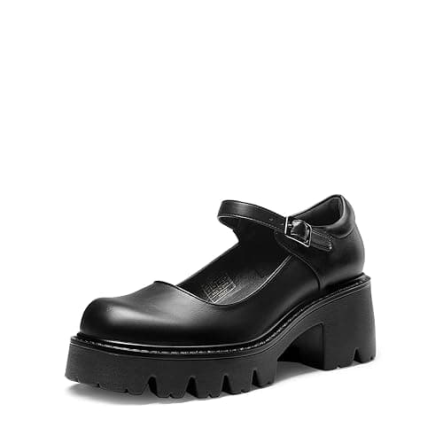 DREAM PAIRS Women's Mary Janes Shoes Platform Dress Low Heel Chunky Pumps Round Toe Ankle Strap Pumps Shoes Oxfords Esther - Image 1