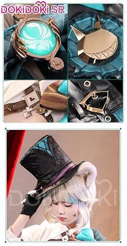 KIRA KIRA Lynette Cosplay Costumes with Hat Doki SR Game Genshin Impact Fontaine Lynette Cute Cosplay Costume for Halloween thumbnail 5