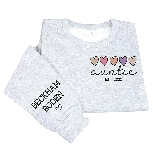 NAZENTI Personalized Flower Sweatshirt for Women, Embroidered Grandma Gift thumbnail 4