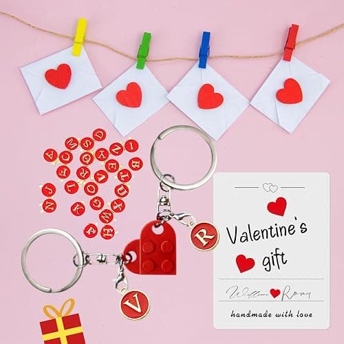 Smilelife Personalized Brick Matching Heart Keychains - Valentine's Gifts for Mom, Dad, Couple, Boyfriend, Girlfriend, Lovers thumbnail 2