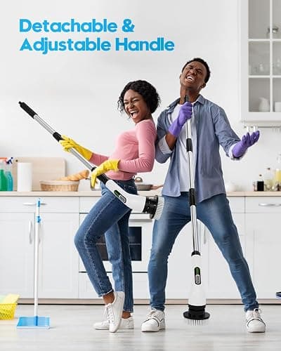 Highyes Electric Spin Scrubber for Cleaning Bathroom: Cordless Power Shower Scrubber - Electric Cleaning Brush for Tile Tub thumbnail 8