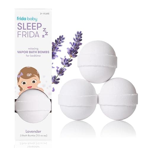 Frida Baby Natural Sleep Bath Bombs, Lavender Essential Oil Bath Bombs for Bedtime, Relaxing & Calming Shower Bombs with Aromatherapy Oil for Better Sleep - Image 1