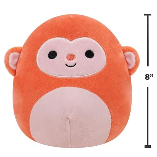 Squishmallows Original Elton Peach Monkey 3-Pack: 8-Inch, 5-Inch & 3.5-Inch Clip-On Plush - Little Ultrasoft Official Jazwares Plush thumbnail 3