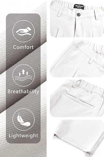 Heyfanee Mens Casual Pants Loose Fit Slacks for Men with Belt Loops thumbnail 5