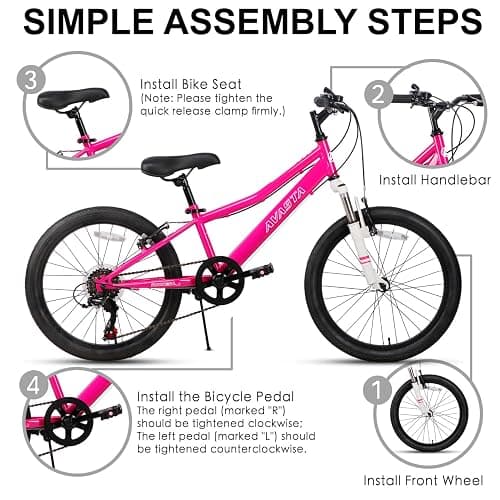 AVASTA Govet 20'' Kids Mountain Bike for 6-12 Years Old Boys Girls with Suspension Fork, 6 Speeds Drivetrain, Multiple Colors thumbnail 2