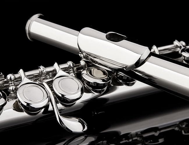 Glory Closed Hole C Flute With Case, Tuning Rod and Cloth, Gloves, Nickel Siver - Niclel Silver thumbnail 4