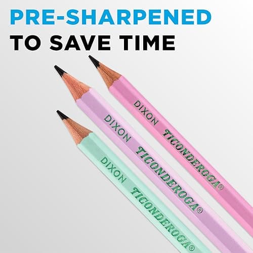 Ticonderoga® Pastel Pencils, 2 Soft, Assorted Colors, Pack Of 10 Pencils thumbnail 6