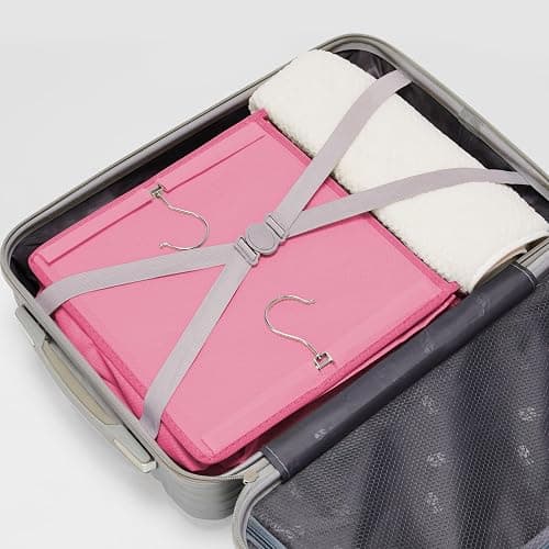 YOUDENOVA Hanging Closet Organizer, Closet Hanging Storage Shelves (Pink) thumbnail 6