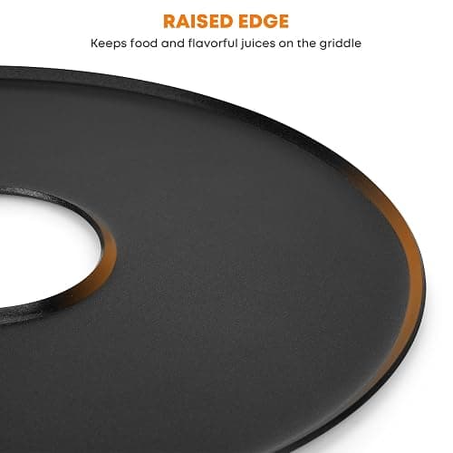 Stanbroil Round Griddle Insert for Weber 22" Kettle Charcoal Grill, Nonstick Coating Flat Top Griddle Plate, 22 Inch Kettle Grill Accesories, Black thumbnail 5