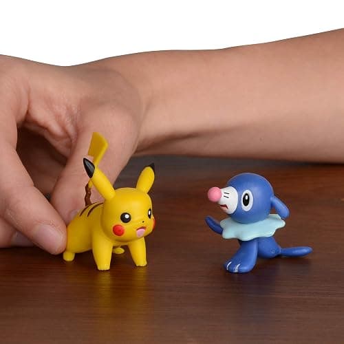 Pokemon 2 Inch Battle Action Figure 2-Pack, includes 2" Pikachu and 2" Popplio (95001) thumbnail 2