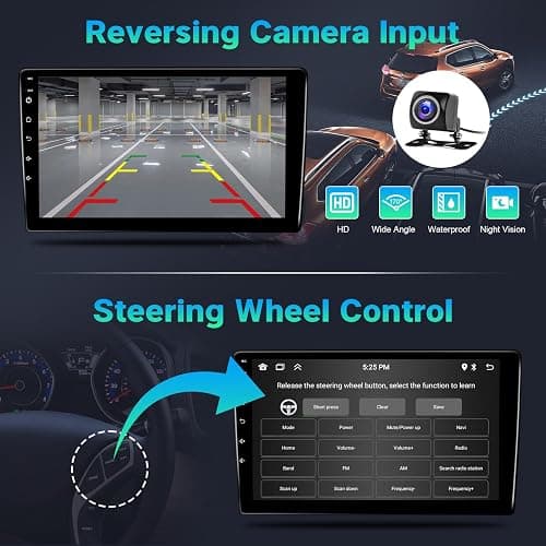 Upgrades Stereo for Honda Civic 2006-2011 Radio Wireless Apple Carplay Android Auto Leadfan 10.1" IPS Touchscreen for Honda Civic Radio Android Headunit Display GPS WiFi FM Mirrorlink Rear Camera SWC thumbnail 5