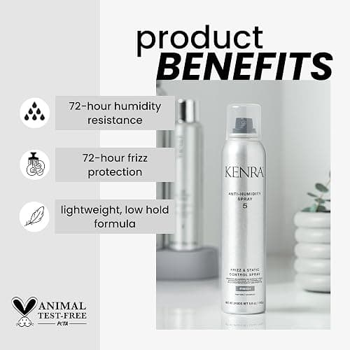 Kenra Anti-Humidity Spray 5 | Frizz & Static Control Spray |72-Hour Humidity Resistance & Protection | Lightweight, Low Hold Formula | Thermal Protection thumbnail 2