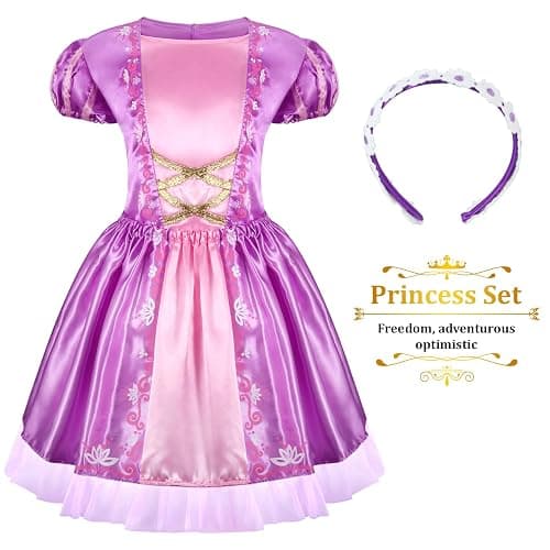 LIMIROLER Princess Dress Up Clothes for Little Girl Role Play Costume Gift Set Princess Dress Up Toys for Toddler Girls thumbnail 6