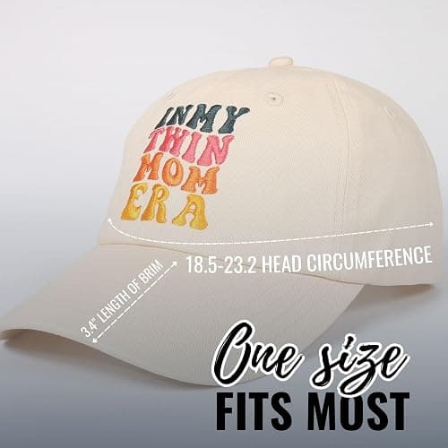 InnoBeta Twin Mom Gifts Cap, Funny Adjustable Embroidered Hat Gifts on Mother's Day, Birthday, Christmas Beige thumbnail 6