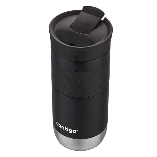 Contigo Byron Vacuum-Insulated Stainless Steel Travel Mug with Leak-Proof Lid Reusable Coffee Mug or Water Bottle BPA-Free 16oz Licorice Keeps Beverages Hot for 6 Hours or Cold for 12 Hours thumbnail 4
