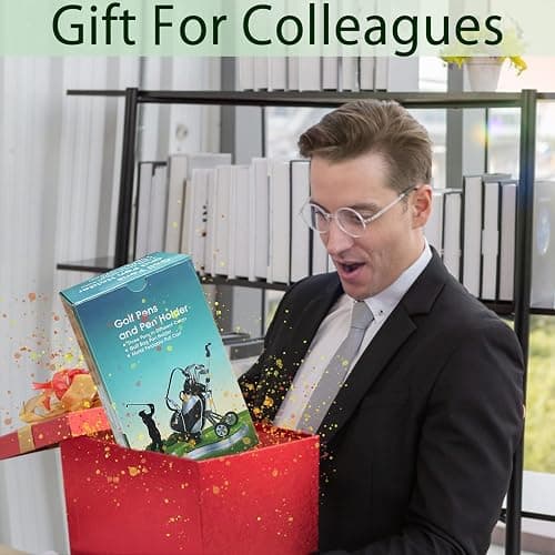 Gifts for Men, Golf Pen Holder Desk Accessories for Men Women Golfers, Birthday Graduation Gifts for Him Her, Dad Gifts for Dad Husband from Daughter Son Wife, Funny Home Office Decor Gadgets for Boss thumbnail 5