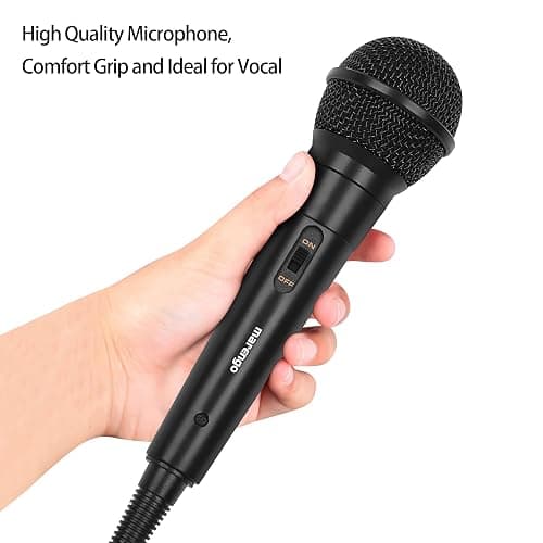 Marengo Handheld Wired Microphone, Cardioid Dynamic Vocal Mic with 13ft Cable and ON/Off Switch, Ideally Suited for Speakers, Karaoke Singing Machine, Amp, Mixer thumbnail 8