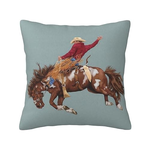 Numaxy 16x16Inches Vintage Western Cowboy Decorative Throw Pillow Covers - Image 1