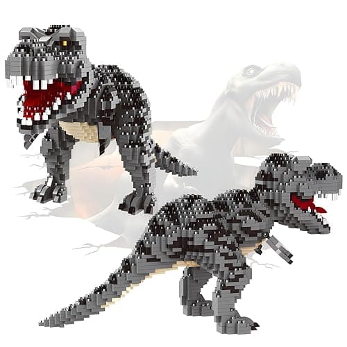 CSNRHG Dinosaur Tyrannosaurus Rex Model Decor Micro Mini Blocks Velociraptor Building Blocks Toy Birthday for Age 6+ Children Adults Teens 1530 Pieces thumbnail 5