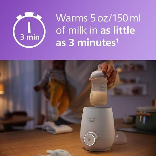Philips AVENT Fast Baby Bottle Warmer with Smart Temperature Control and Automatic Shut-Off, SCF358/00 thumbnail 2