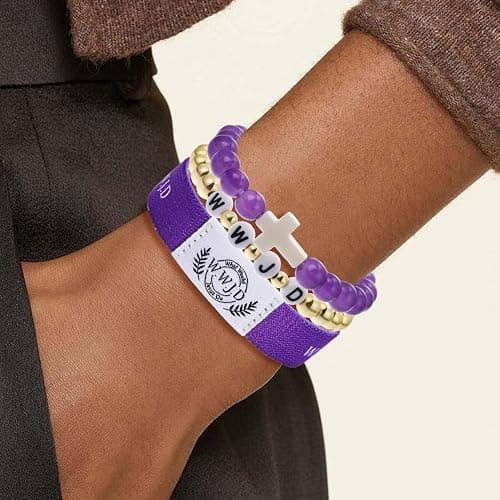 BOMAIL 3PCS WWJD Bracelets for Women Men - Faith Cross Bracelets Set What Would Jesus Do Bible Verse Wristband Bracelets Religious Inspirational Jesus Christian Jewelry Gifts thumbnail 4