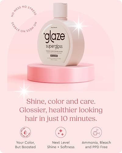 Glaze Supergloss Color Conditioning Gloss With Dispensing Pump – Hydrating Semi-Permanent Color Toning Hair Gloss & Shine Boost – For Light Blonde Hair – 6.4 Fl Oz - Purple - Pearl Blonde thumbnail 3