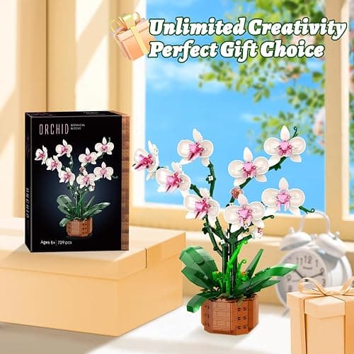 729-Piece Artificial Flower Building Blocks Set - DIY Home Decoration Kit for Adults, Mothers Day, Girlfriends, Mom, Birthday, Valentine's Day Gifts thumbnail 2