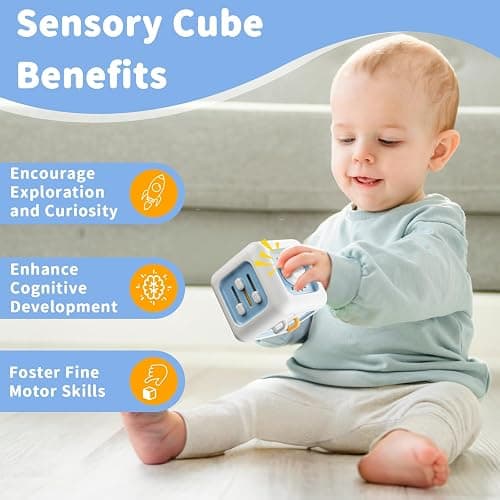 SOCBTNSO Busy Cube Toy for 1 Year Old, Montessori for 1+ Year Old, Travel Toys for Toddlers 1-3, Learning Fine Motor Skills| Birthday Gifts for 12 Months thumbnail 6