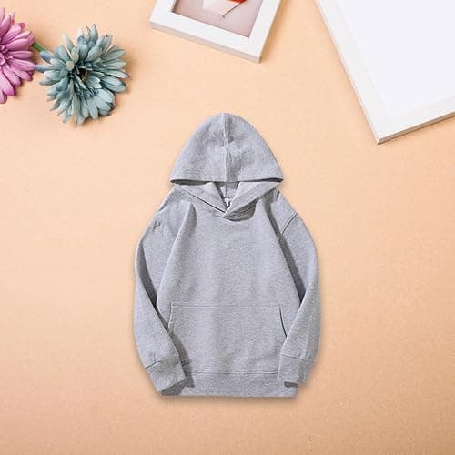 Girls Boys Hoodies Casual Long Sleeve Solid Sweatshirt Oversized Loose Pullover Tops with Pocket Fall Winter Clothes thumbnail 2