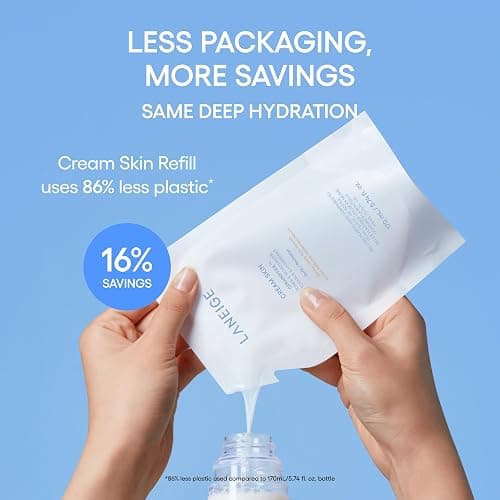 LANEIGE Cream Skin Toner & Moisturizer: Lightweight Refillable Korean Milky Toner with Ceramide & Peptide for Hydration, Firming, & Barrier Support thumbnail 12