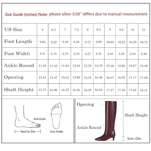 Modatope Knee High Boots Women Square Toe Kitten Heel Tall Boots Womens Fashion Long Boots thumbnail 7