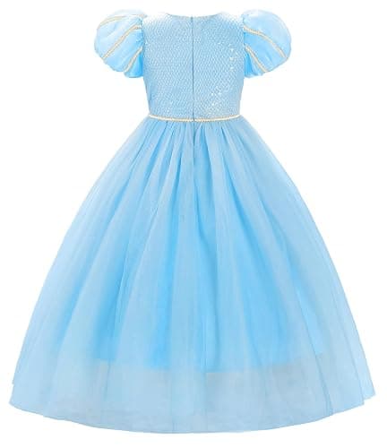 JerrisApparel Girls Princess Dress Puff Sleeve Princess Costume with Accessories thumbnail 2