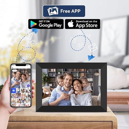 MEZED 10.1'' Digital Picture Frame，Smart Digital Photo Frame with 1280x800 IPS Touch Screen, Auto-Rotate and Slideshow, Easy Setup to Share Moments Via APP from Anywhere Anytime thumbnail 3