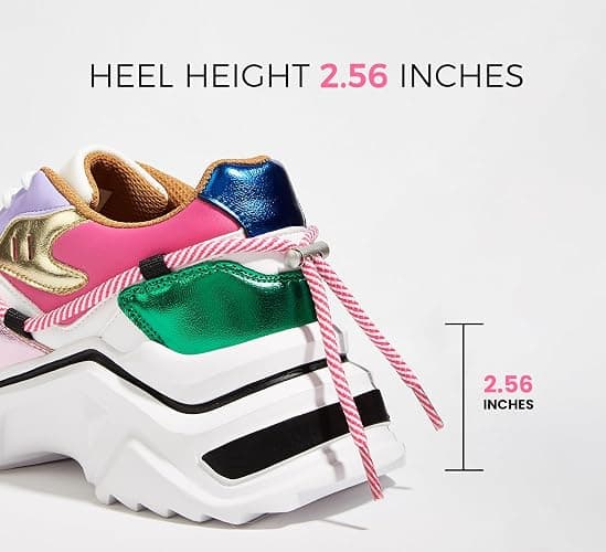 LUCKY STEP Women's Platform Colorful Fashion Sneakers Retro Colorblock Stylish Cute Chunky Dad Walking Shoes thumbnail 5