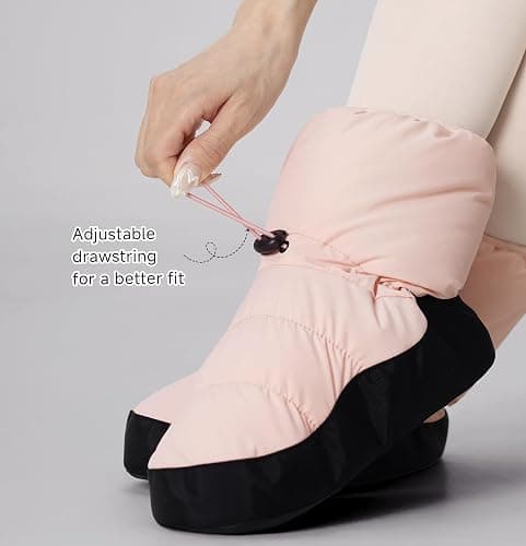 Daydance Teen Girls Women Ballet Warm up Booties Dance Shoes with Adjustable Drawstring thumbnail 3