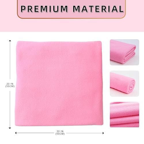 12PCS Solid Color Knitted Polar Fleece Fabric | 20''x20'' | Anti Pill Fabric Patchwork Polyester Plush Fleece Cloth for Sewing, Toys, Throw Blankets, PJ Pants, Booties, Eye Mask thumbnail 5
